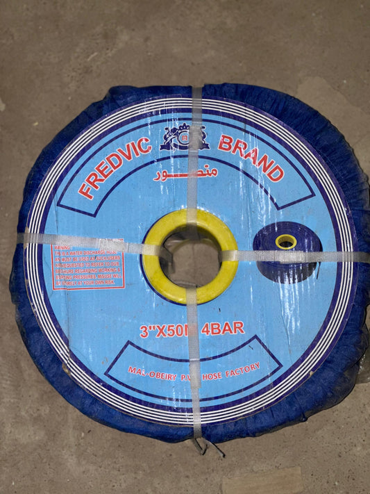 FredVic Brand 3" High Pressure 4 Bar Discharge Hose (50 meters)